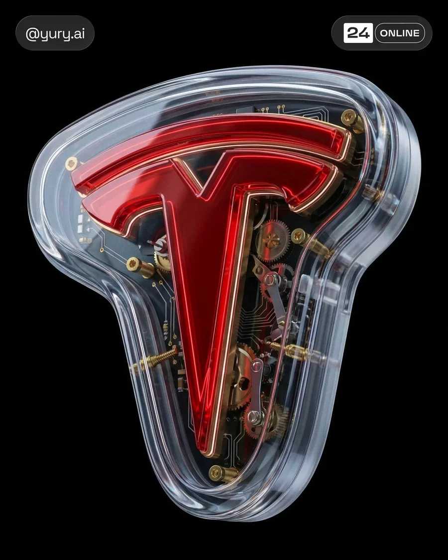 Futuristic transparent logo device with neon circuitry, gears, and premium… — AI-generated example 4 of 5