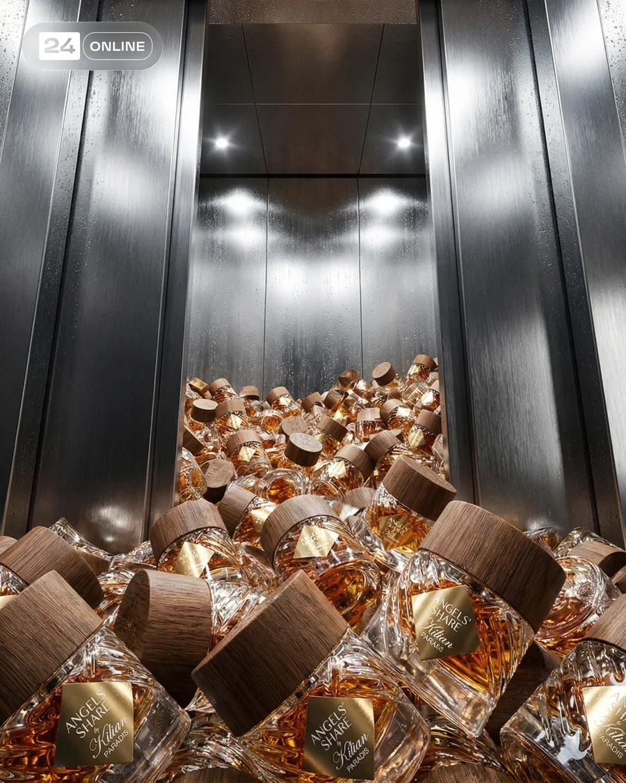 Hyper-realistic cinematic iced coffee cups overflowing from glossy office… — AI-generated example 2 of 4