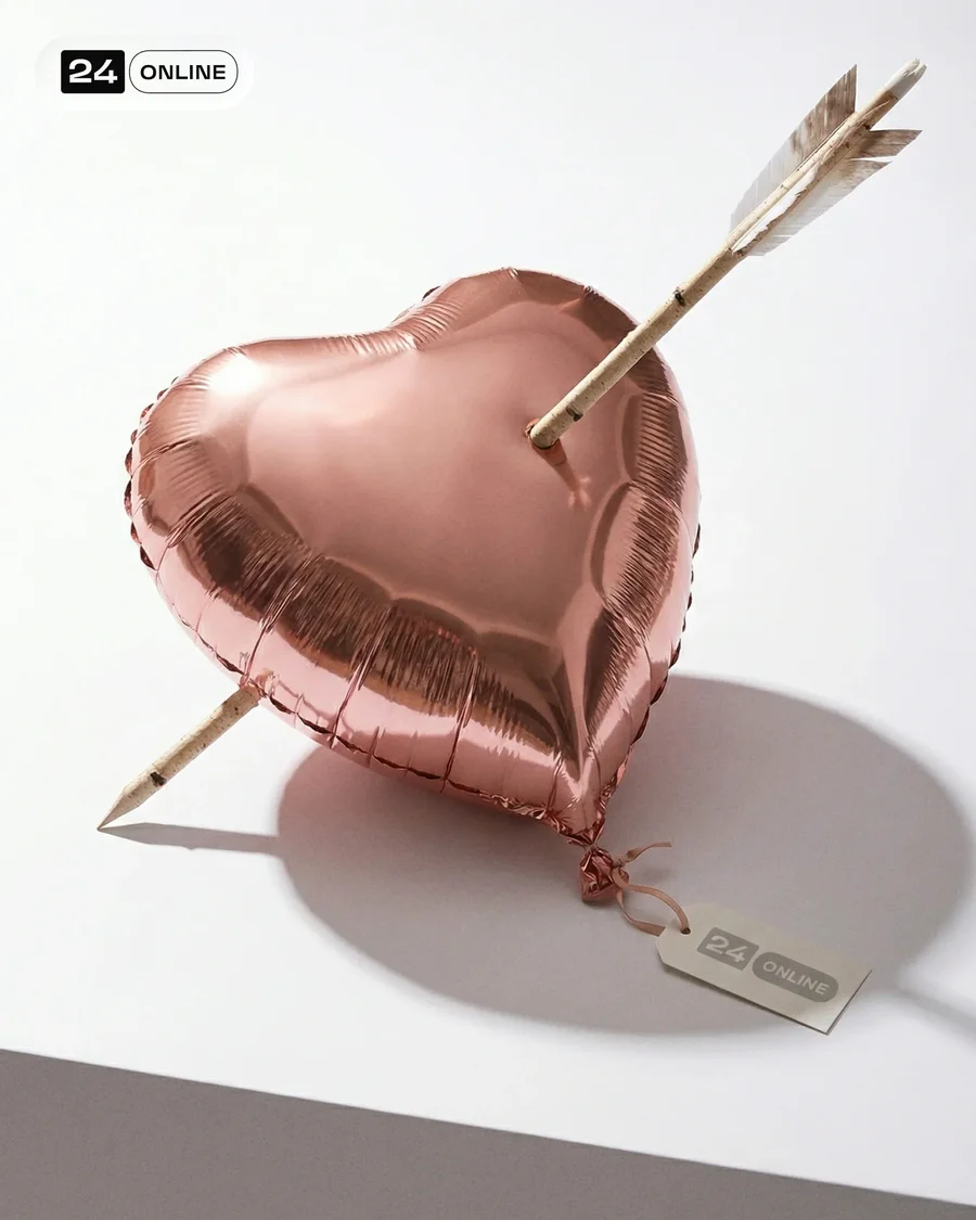 Minimal romantic sweets and heart-themed objects on crisp white backgrounds — AI-generated example 3 of 4