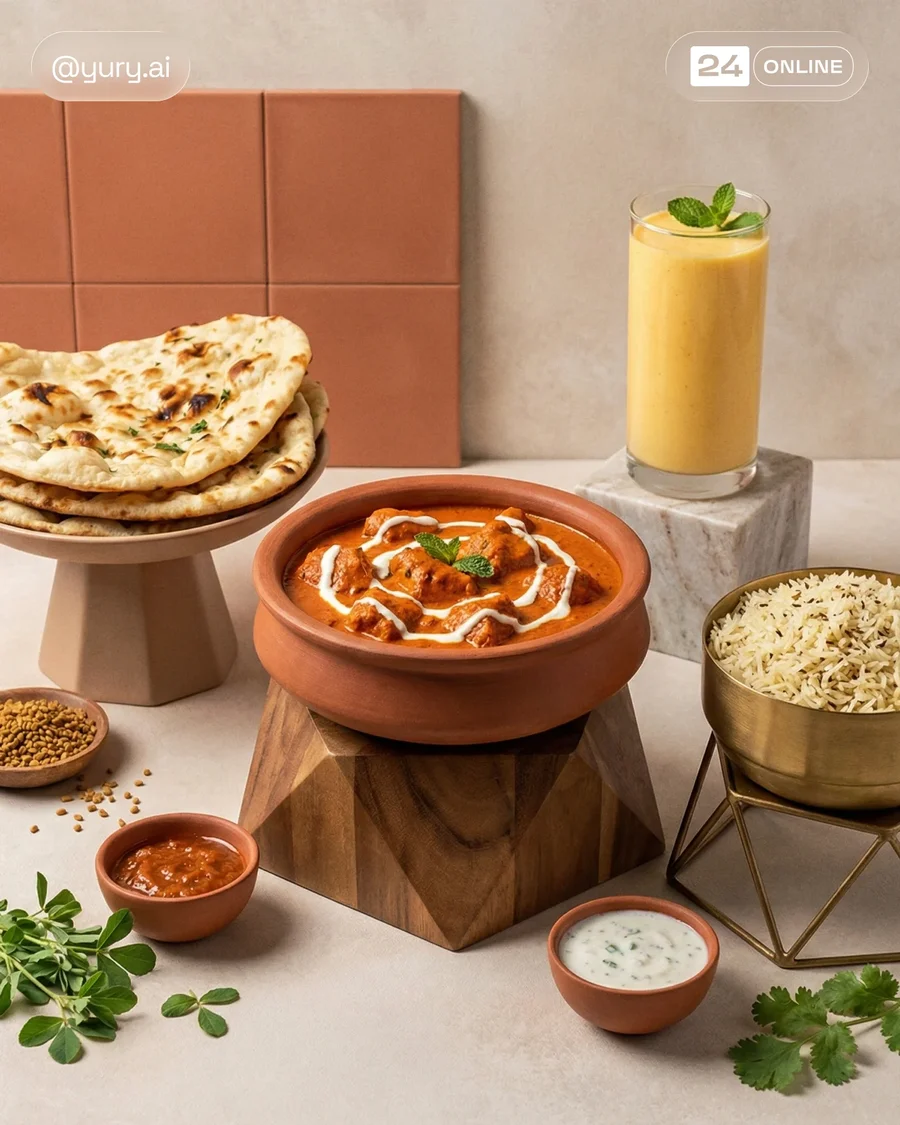 Luxurious studio food campaign featuring traditional Russian borscht with… — AI-generated example 2 of 5