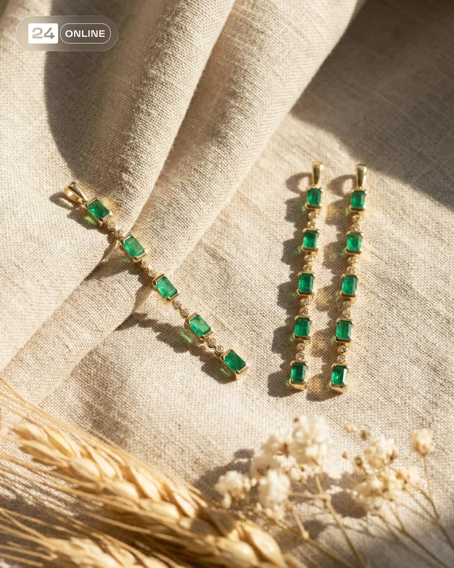 Editorial luxury gemstone pendant photography with warm cinematic styling and… — AI-generated example 4 of 6