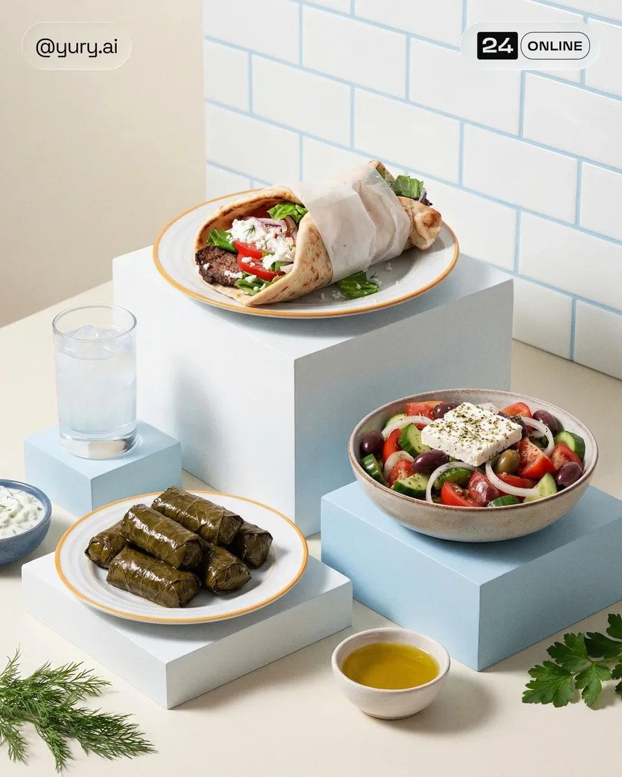 Luxurious studio food campaign featuring traditional Russian borscht with… — AI-generated example 3 of 5