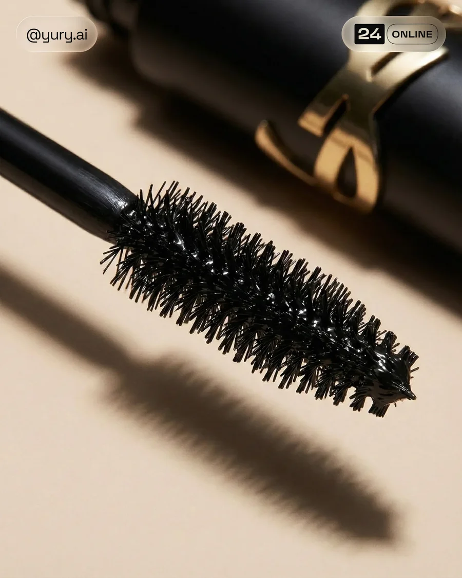 Minimal beige editorial mascara photography with luxury beauty campaign… — AI-generated example 5 of 5