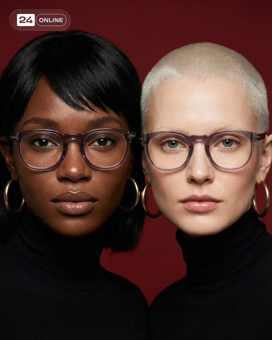 Luxury eyewear campaign with red gradients, reflective surfaces, cinematic… — AI-generated example 5 of 6
