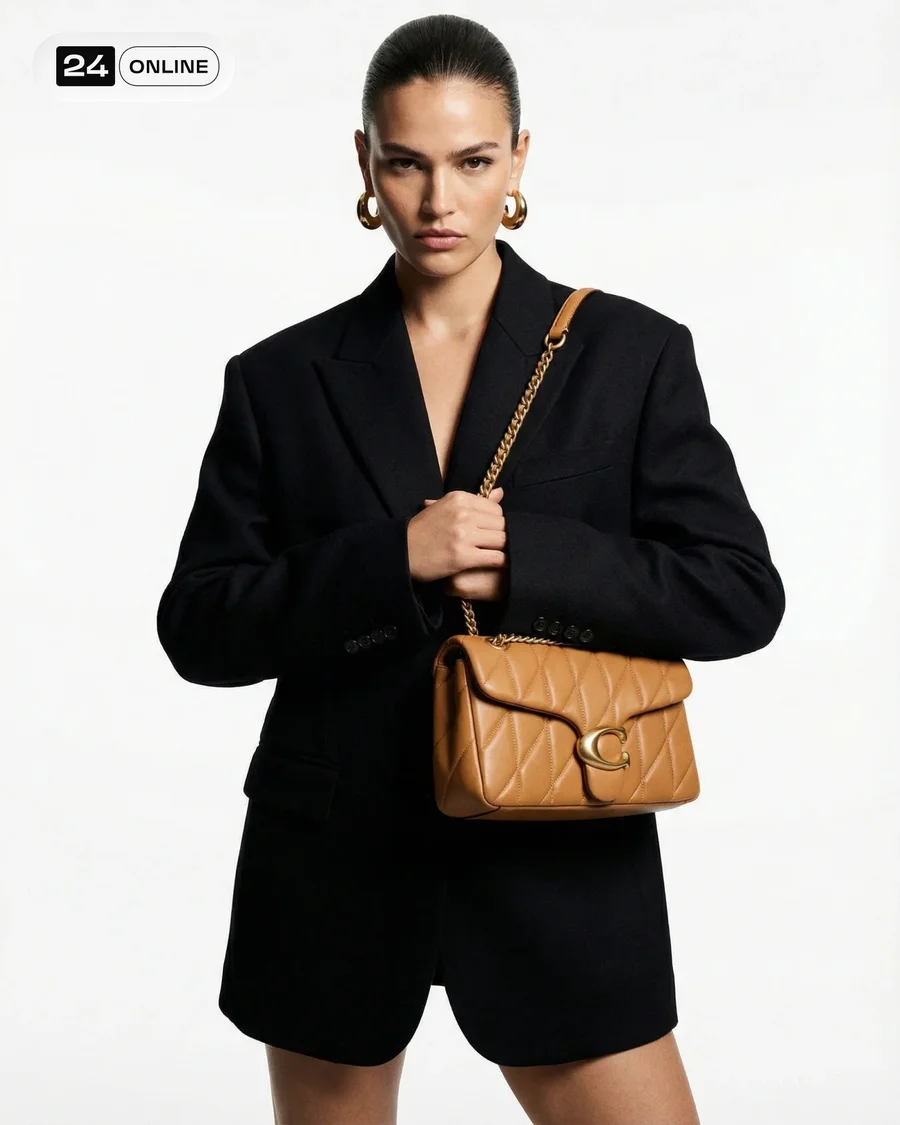 Luxury editorial handbag photography with quilted leather, gold hardware, and… — AI-generated example 4 of 5