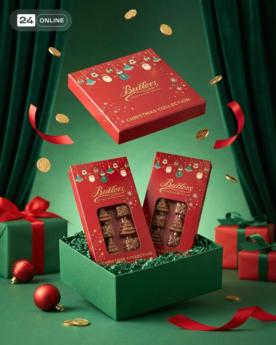 Luxury Christmas cosmetic packaging photography with velvet, festive props, and… — AI-generated example 3 of 3