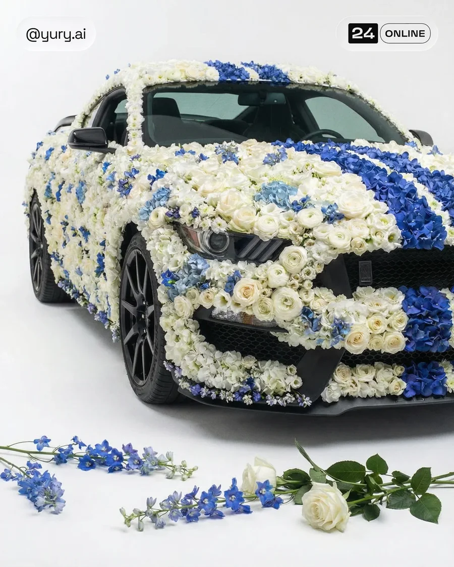 Hyper-realistic floral sculpture accessory in clean premium studio product… — AI-generated example 3 of 4