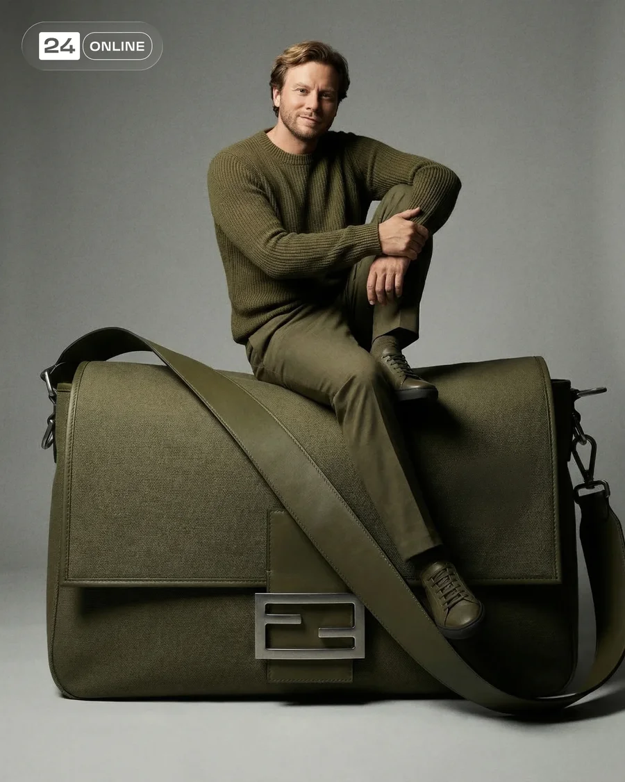 Hyper-realistic editorial fashion campaign featuring oversized luxury handbags… — AI-generated example 2 of 4