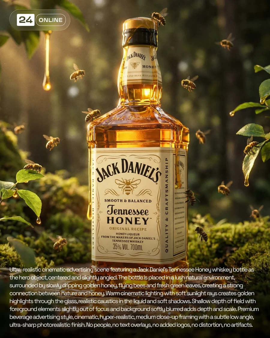 Cinematic premium beverage ads with bottles and cans in dramatic natural… — AI-generated example 3 of 4