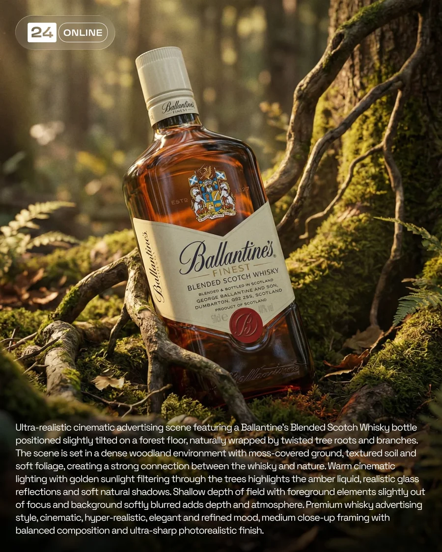 Cinematic premium beverage ads with bottles and cans in dramatic natural… — AI-generated example 2 of 4