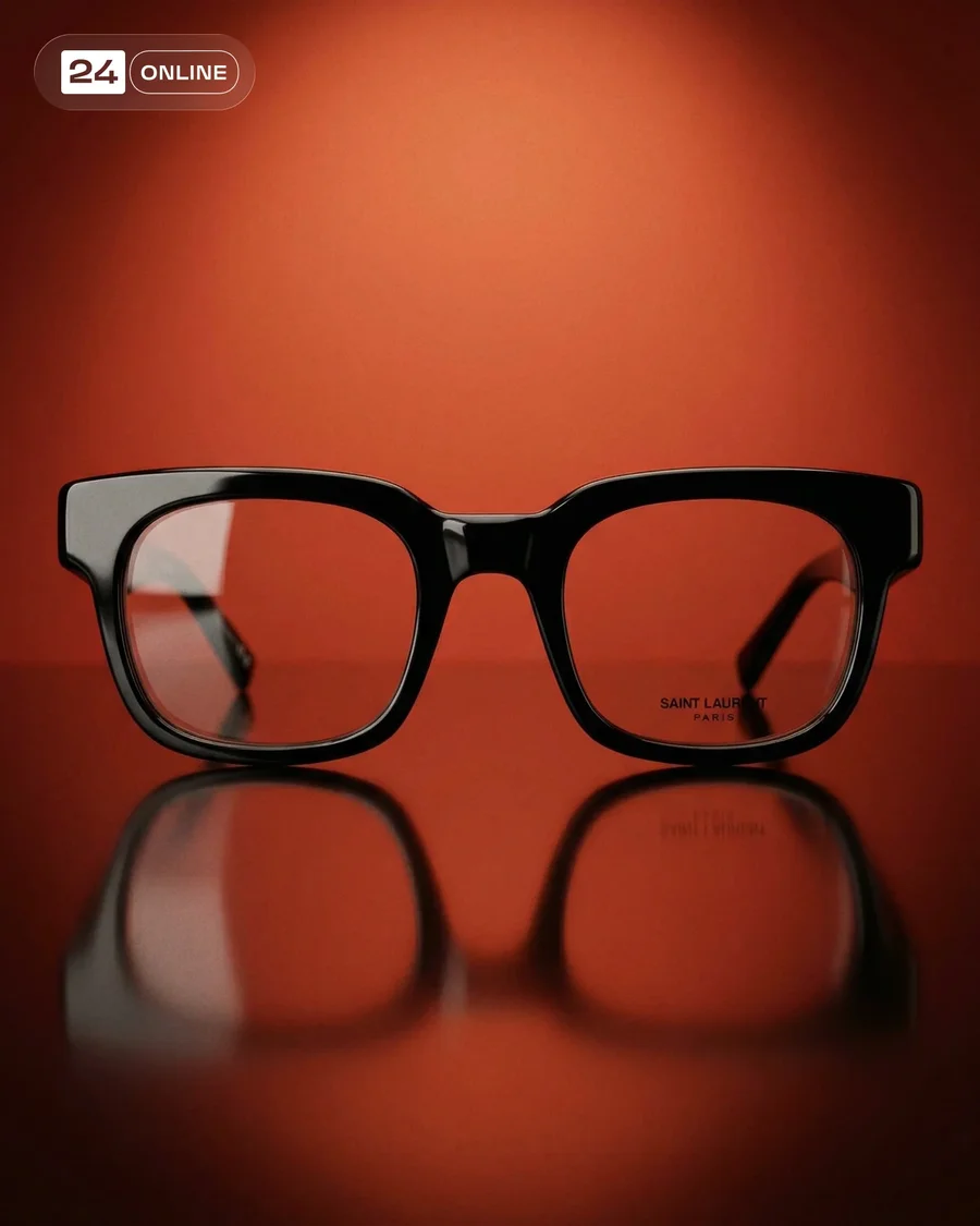 Luxury eyewear campaign with red gradients, reflective surfaces, cinematic… — AI-generated example 4 of 6