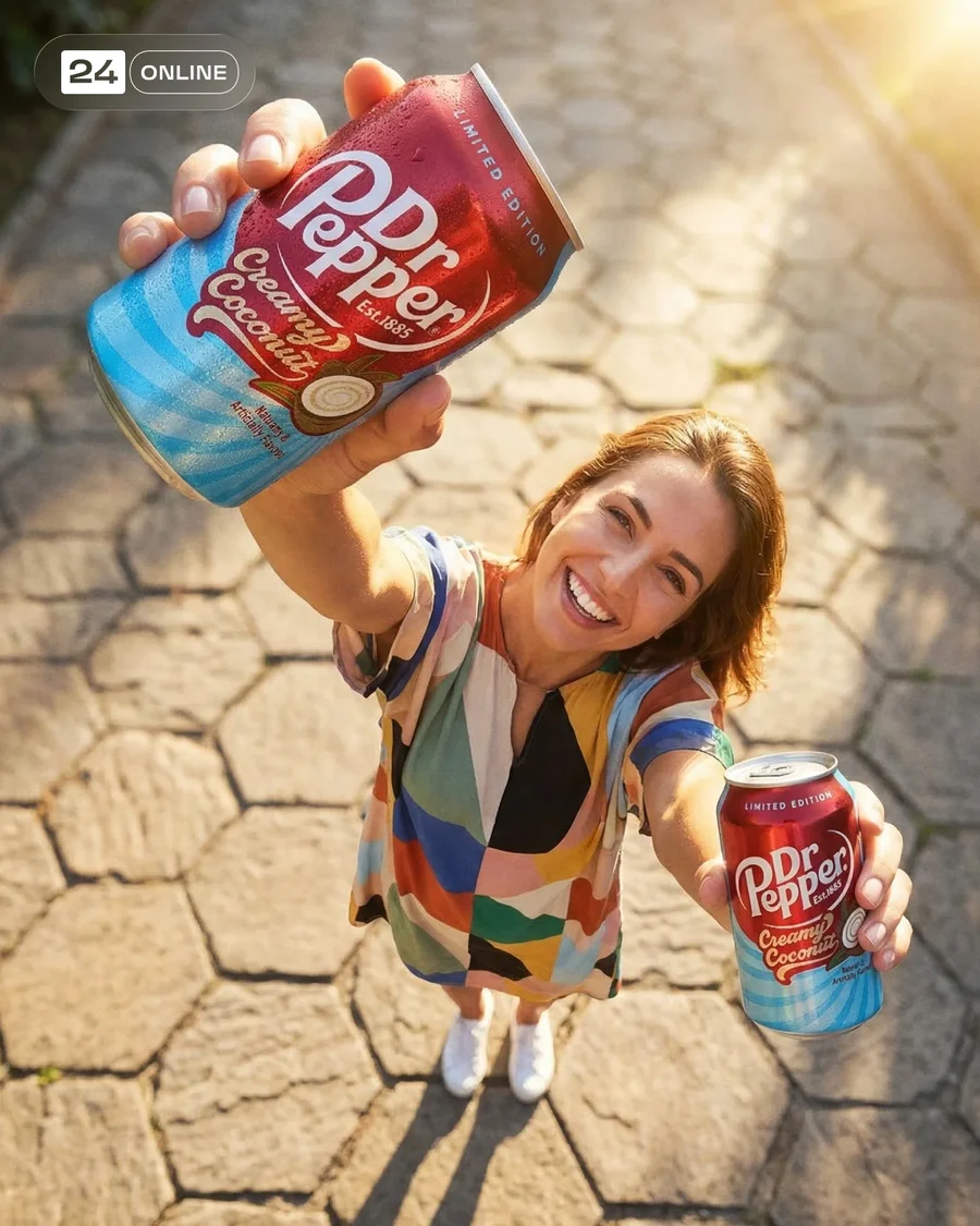Hyper-realistic lifestyle soda can photography with vibrant candid portraits… — AI-generated example 4 of 4