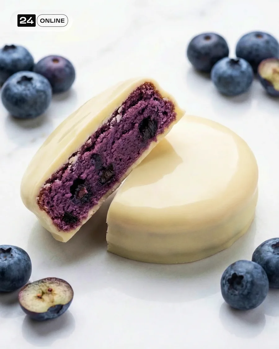 Protein blueberry brownies in clean commercial food photography with fitness… — AI-generated example 6 of 6
