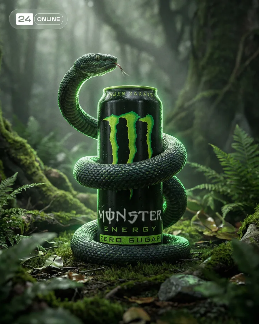 Cinematic premium alcohol and energy drink bottles in dramatic natural and icy… — AI-generated example 3 of 4