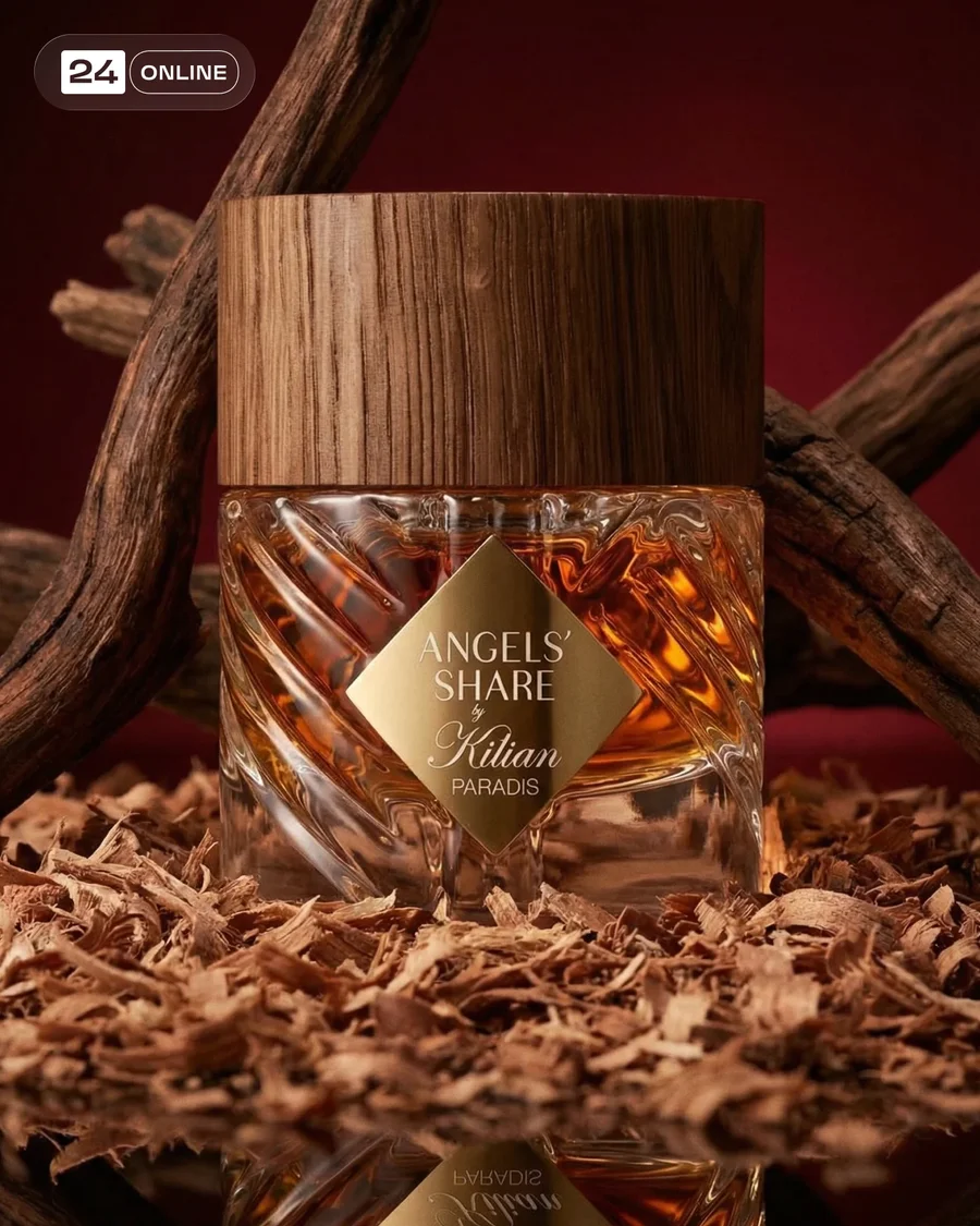 Luxurious woody perfume bottles in warm autumnal studio scenes with natural… — AI-generated example 2 of 4