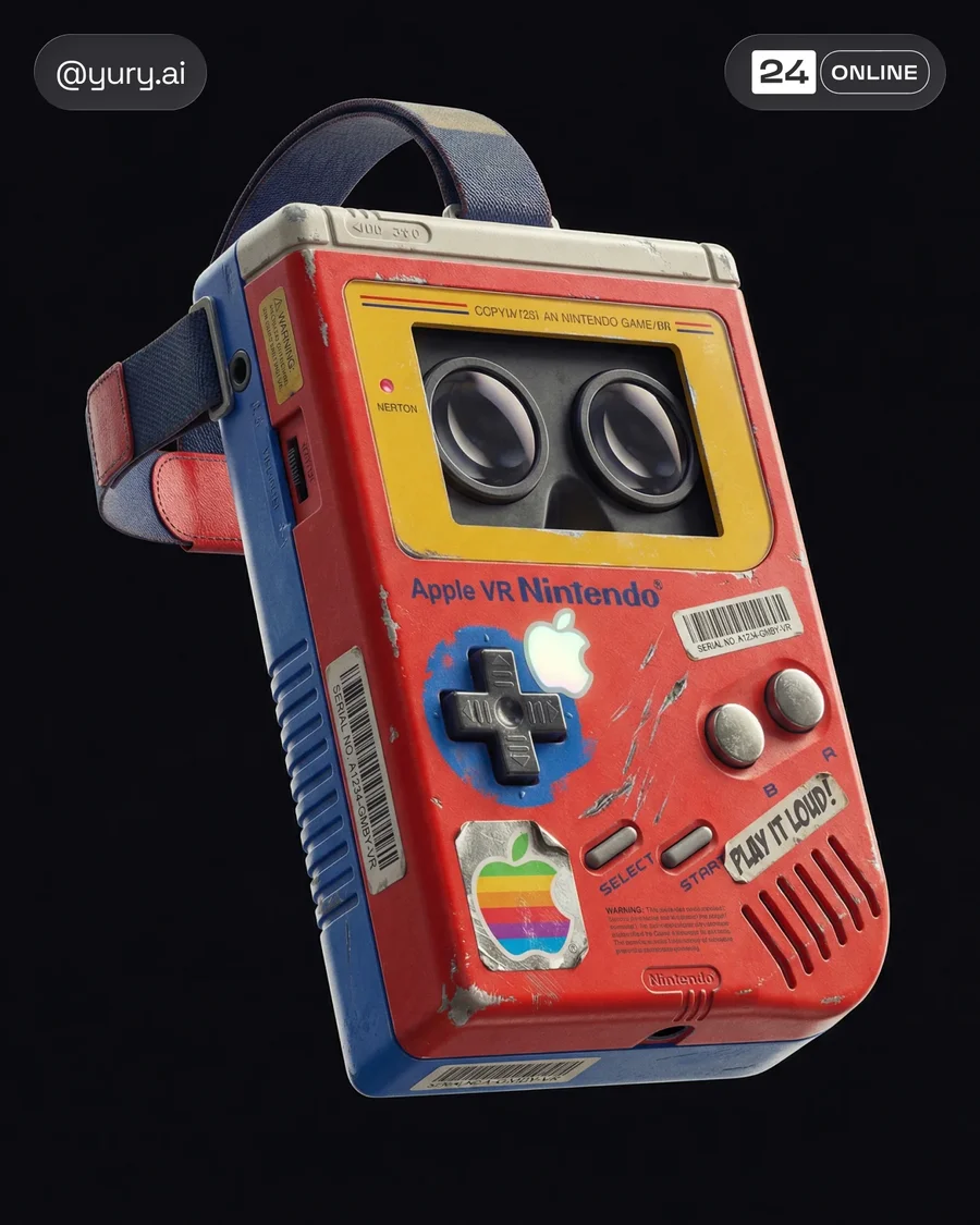 Playful branded object mashups as hyper-detailed floating 3D studio renders on… — AI-generated example 4 of 4