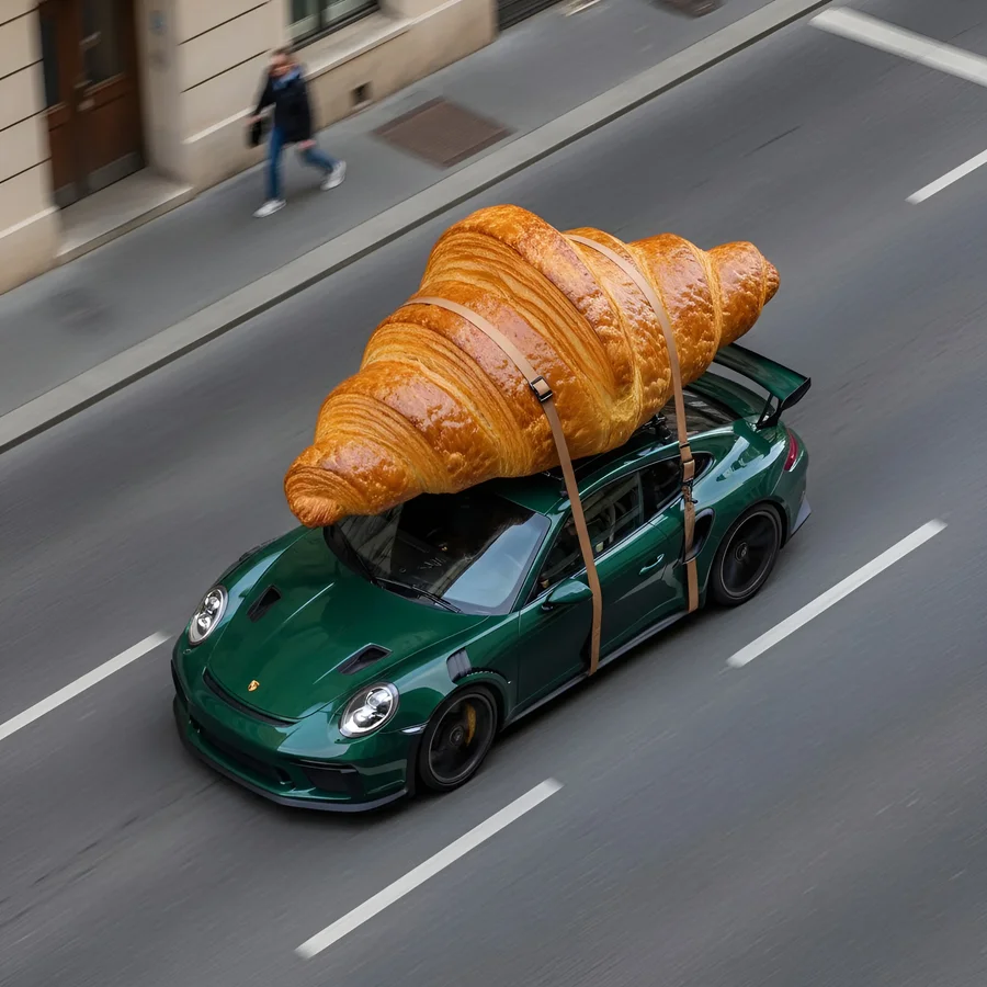 Surreal luxury accessories transformed with food-inspired elements in… — AI-generated example 3 of 4