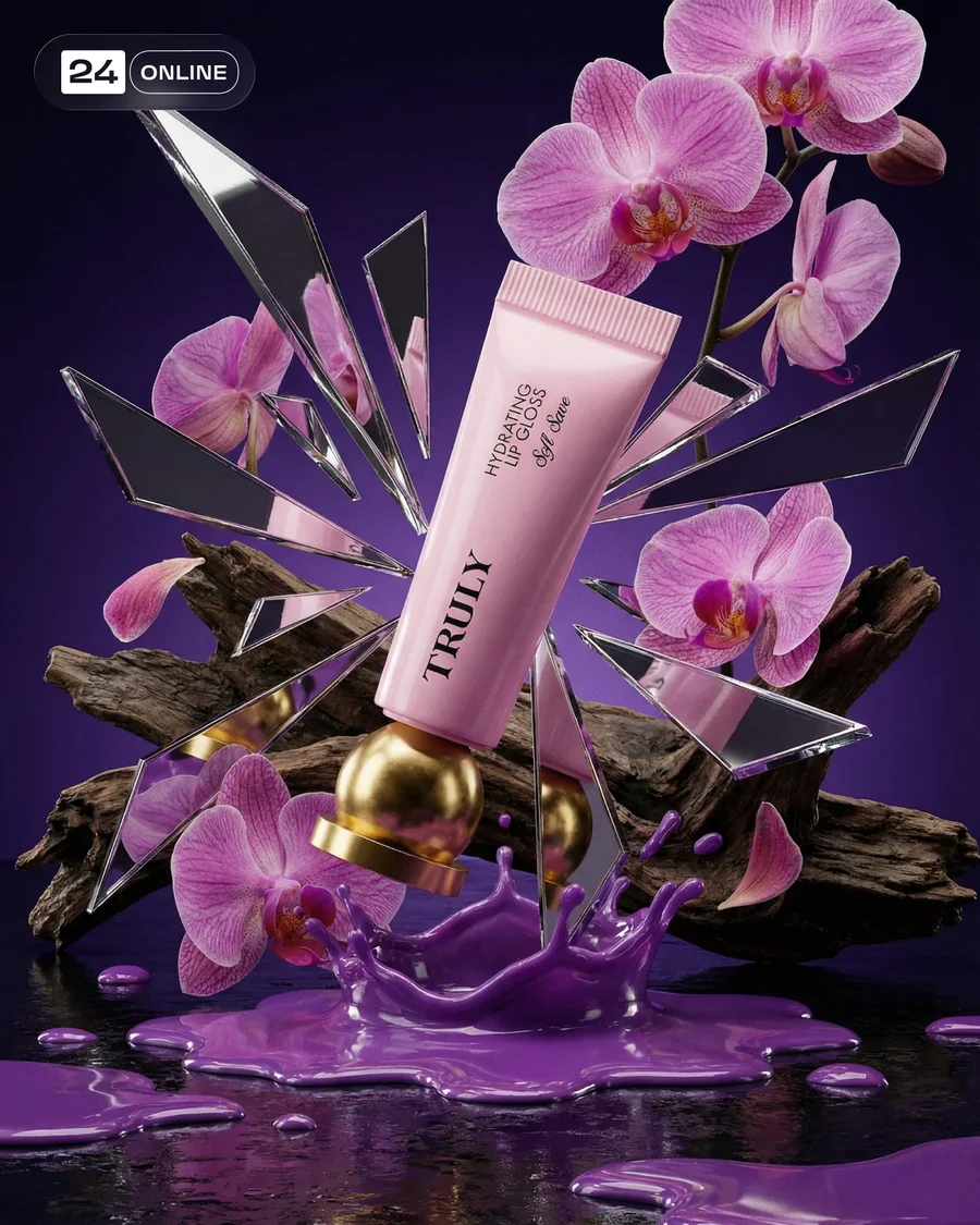 Moody surreal commercial still lifes with glossy drips, chrome props, and bold… — AI-generated example 3 of 6