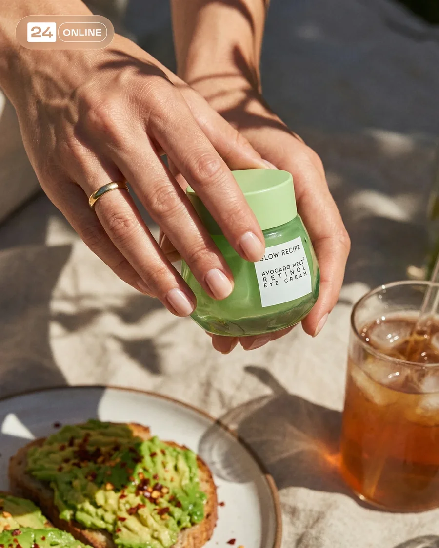 Sunlit editorial skincare campaign featuring avocado-themed outdoor lifestyle… — AI-generated example 5 of 6