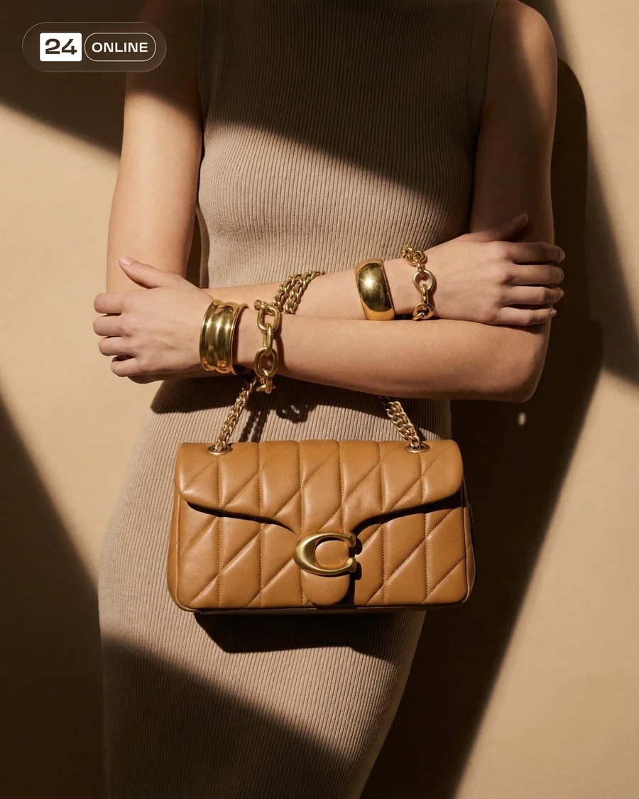 Luxury editorial handbag photography with quilted leather, gold hardware, and… — AI-generated example 3 of 5