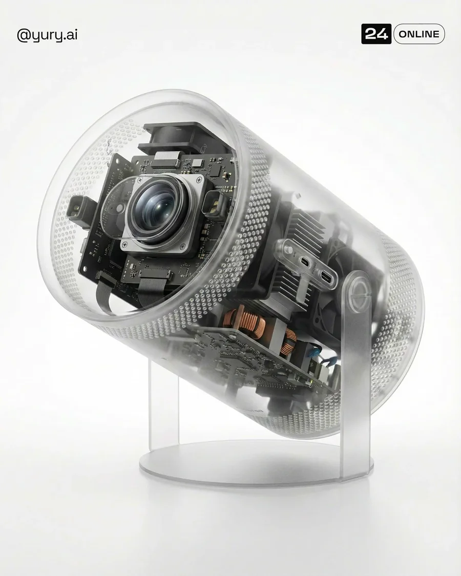 Futuristic translucent game controller render revealing internal circuitry in… — AI-generated example 3 of 4
