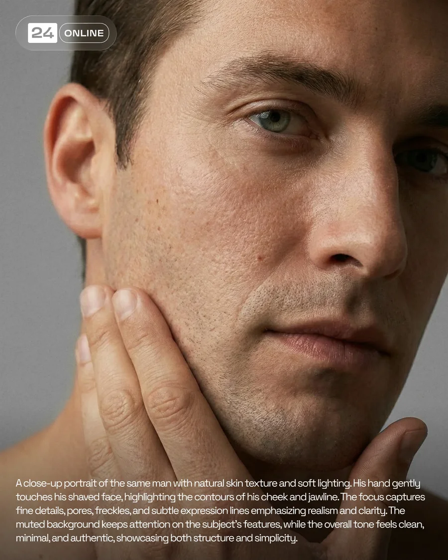 Minimalist studio shaving razor photography with refined metallic details and… — AI-generated example 1 of 6