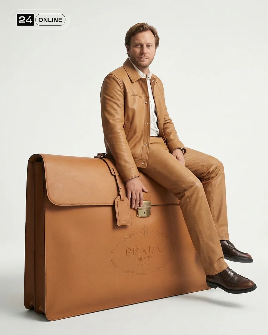 Hyper-realistic editorial fashion campaign featuring oversized luxury handbags… — AI-generated example 3 of 4