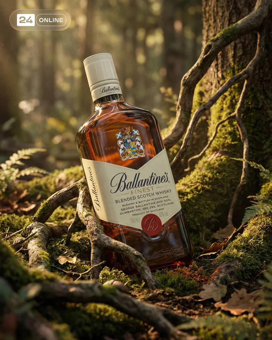 Cinematic premium alcohol and energy drink bottles in dramatic natural and icy… — AI-generated example 4 of 4