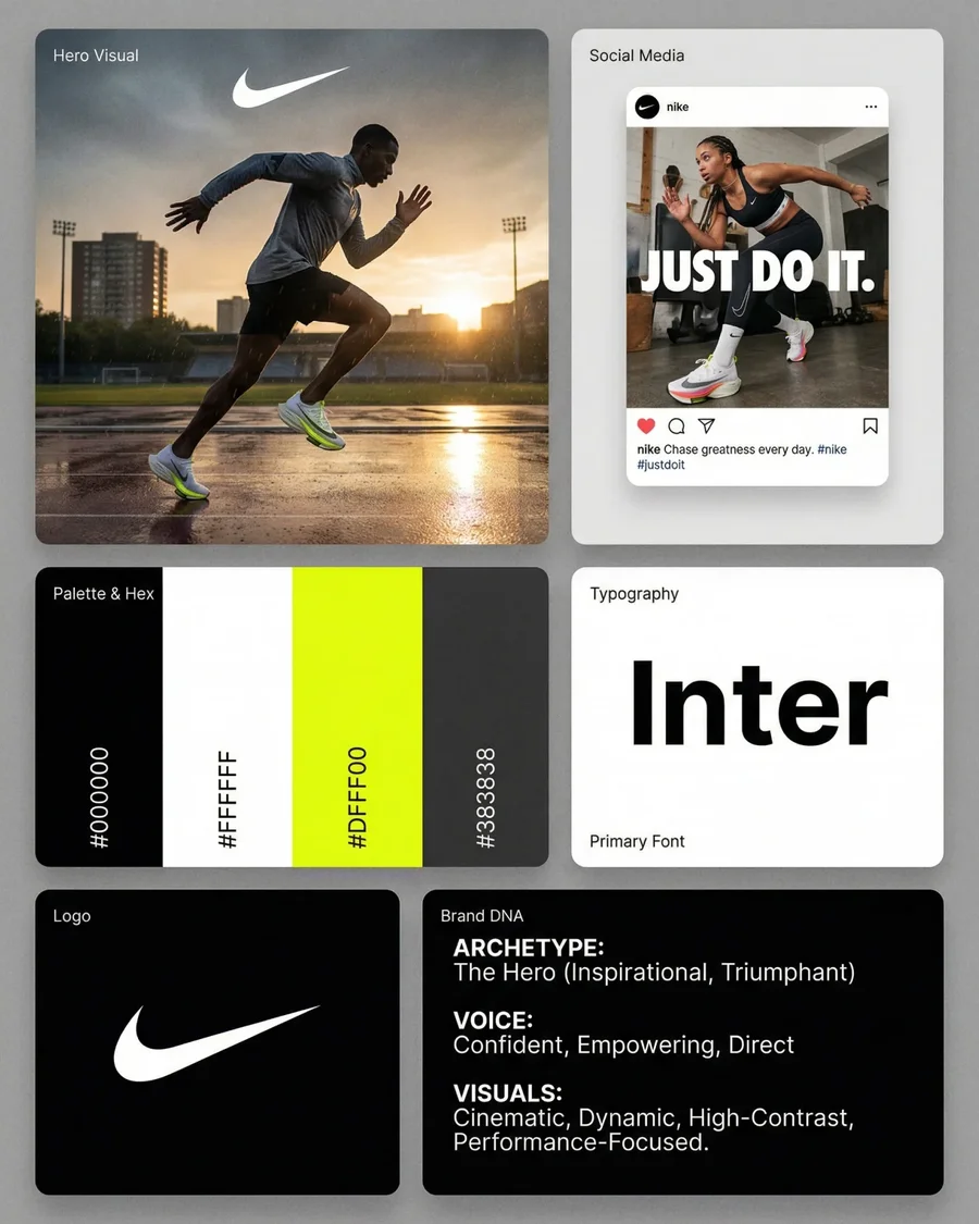 Luxury handbag brand identity board with cinematic photography and refined… — AI-generated example 4 of 5