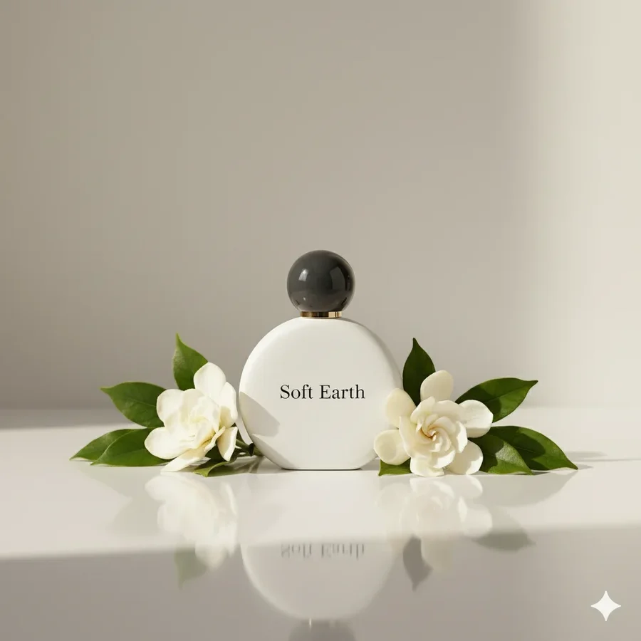 Minimalist high-end perfume photography with soft florals, airy light, and… — AI-generated example 5 of 5