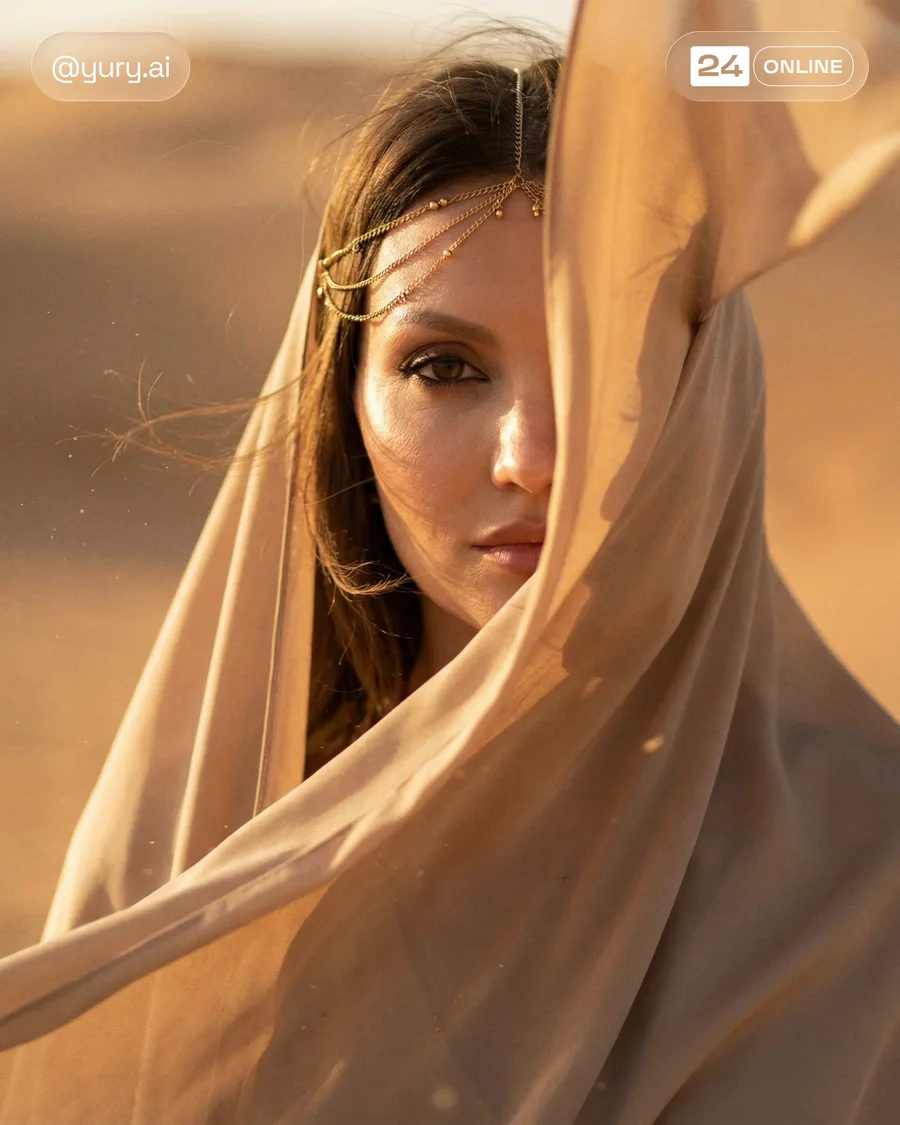 Luxury desert editorial perfume photography with faceted glass bottle and warm… — AI-generated example 2 of 5