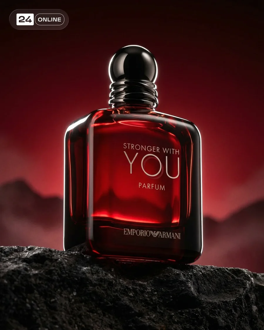 Luxury perfume bottles in dramatic cinematic studio settings with rocks, wood… — AI-generated example 2 of 3