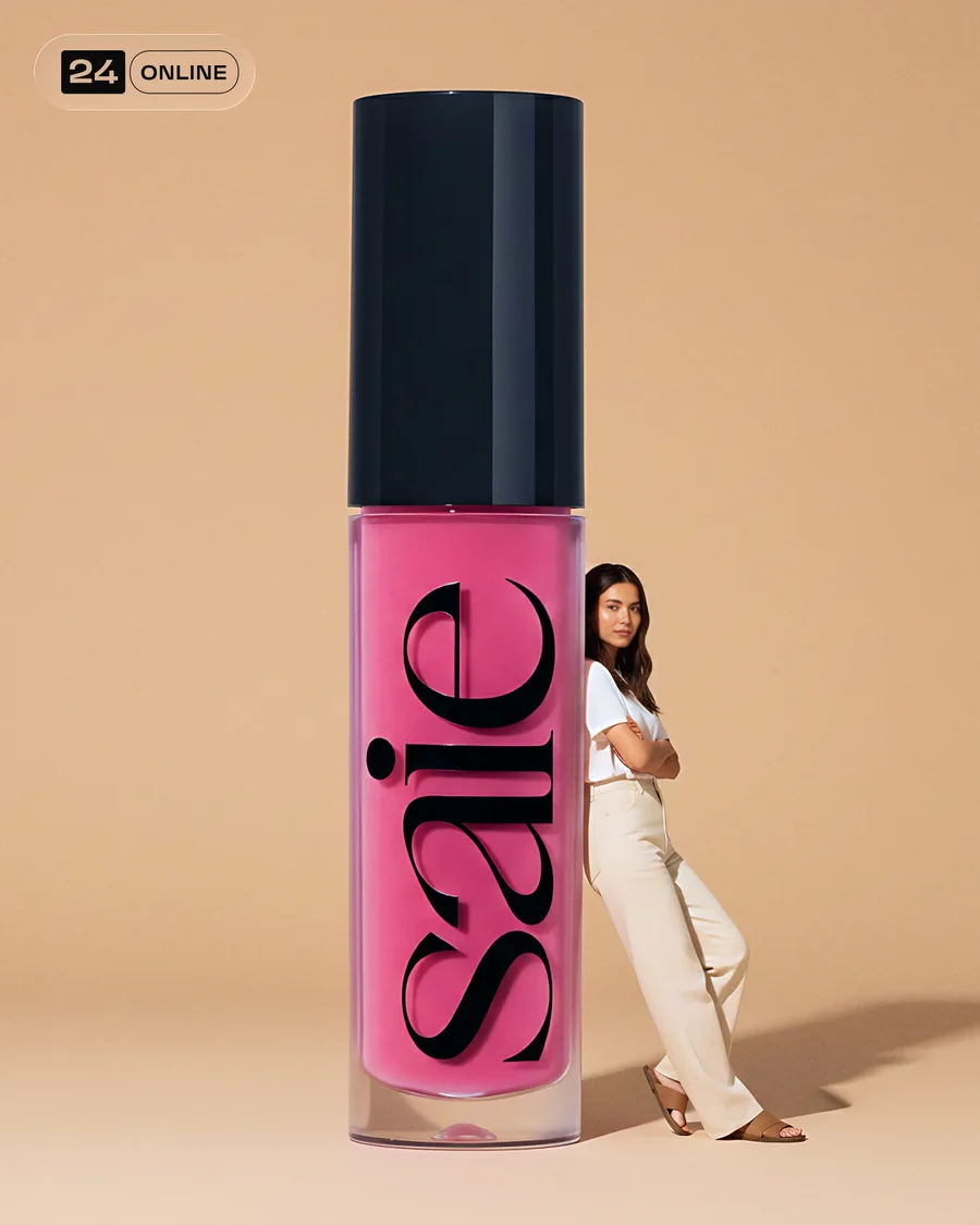 Playful beauty editorials featuring oversized lip balm in bright, summery… — AI-generated example 5 of 5