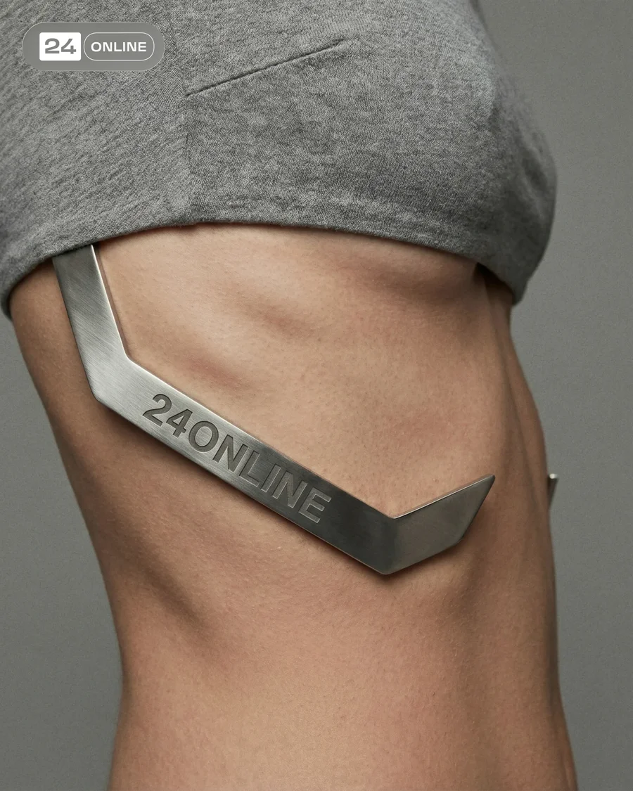 Hyper-realistic studio close-ups of edgy wearable metal and body accessories. — AI-generated example 5 of 5