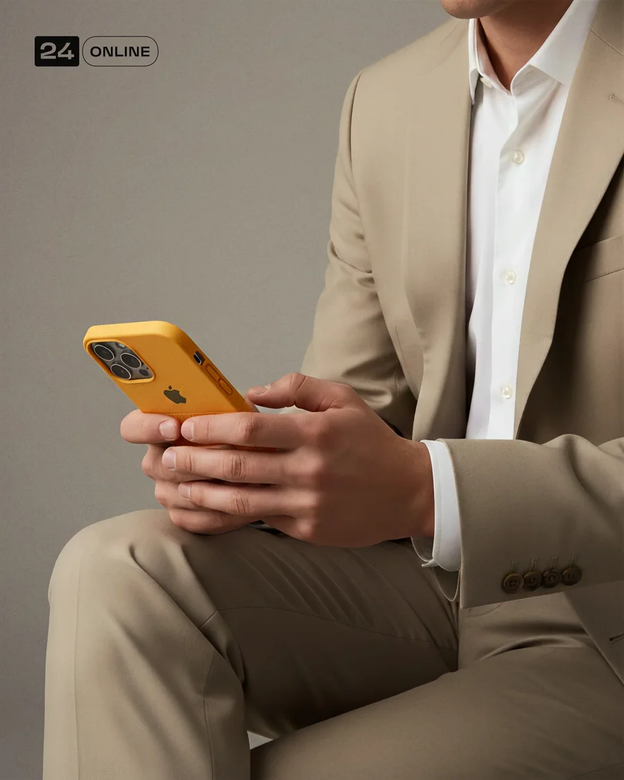 Minimal beige editorial photography of modern smartphone cases in refined… — AI-generated example 2 of 5