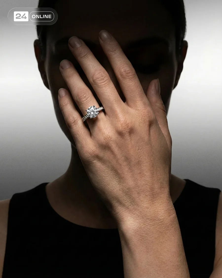 Dramatic high-contrast luxury jewelry portraits on female model with shadowed… — AI-generated example 3 of 7