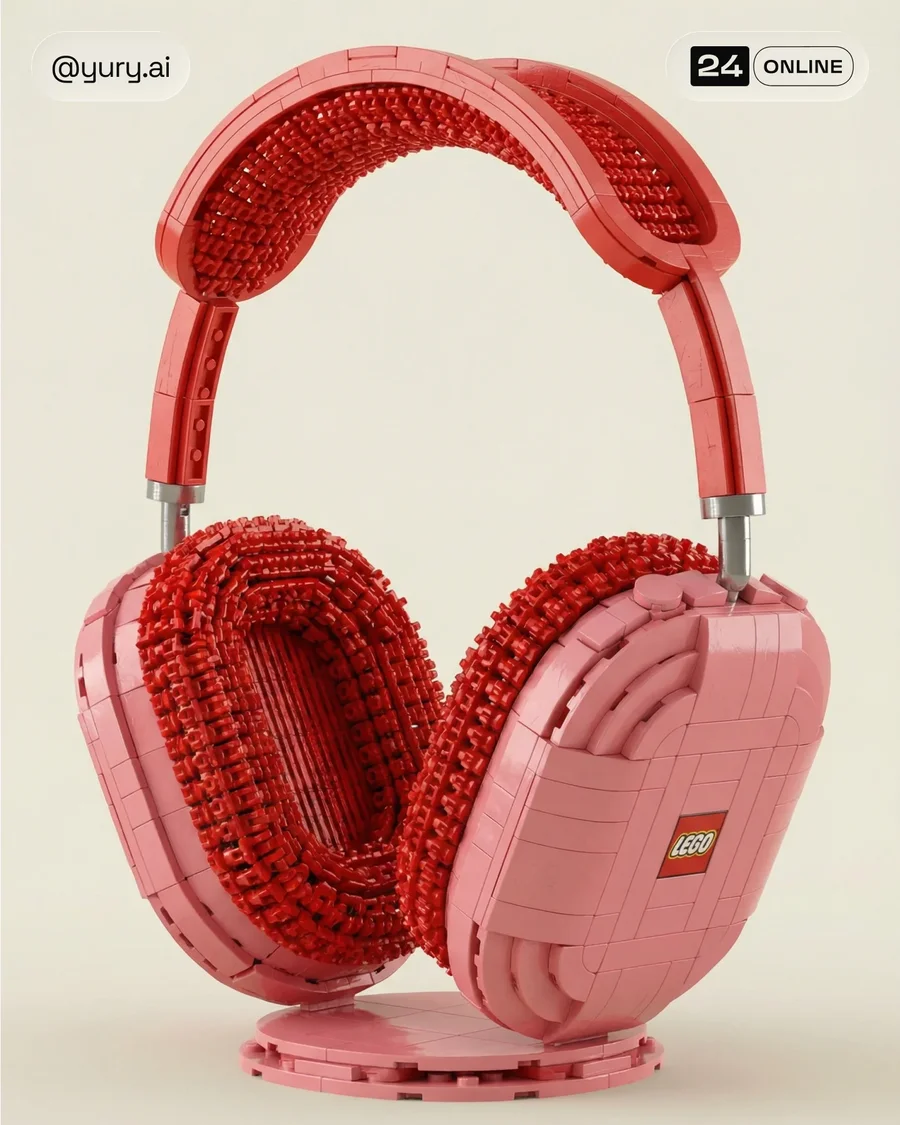 Ultra-realistic LEGO brick recreation of products in clean studio photography… — AI-generated example 2 of 4