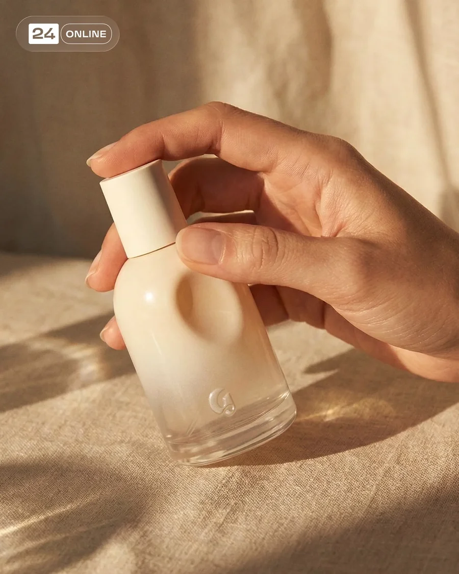 Quiet-luxury perfume editorial with warm light, frosted bottle, and minimalist… — AI-generated example 5 of 7