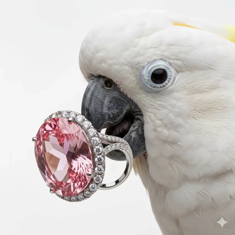 Surreal luxury animal portraits showcasing diamond and gemstone fine jewelry in… — AI-generated example 5 of 5