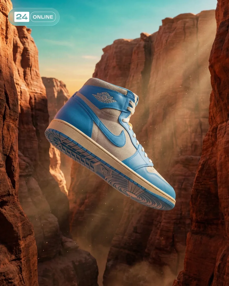 Ultra-photorealistic sneakers in dynamic studio and cinematic lifestyle product… — AI-generated example 2 of 3