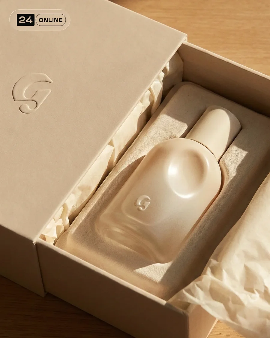 Quiet-luxury perfume editorial with warm light, frosted bottle, and minimalist… — AI-generated example 6 of 7