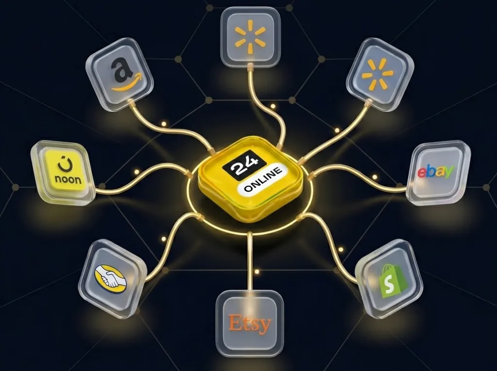 Dashboard showing successful connection to multiple ecommerce marketplaces via OAuth