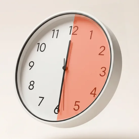 Digital watch showing 30 minutes