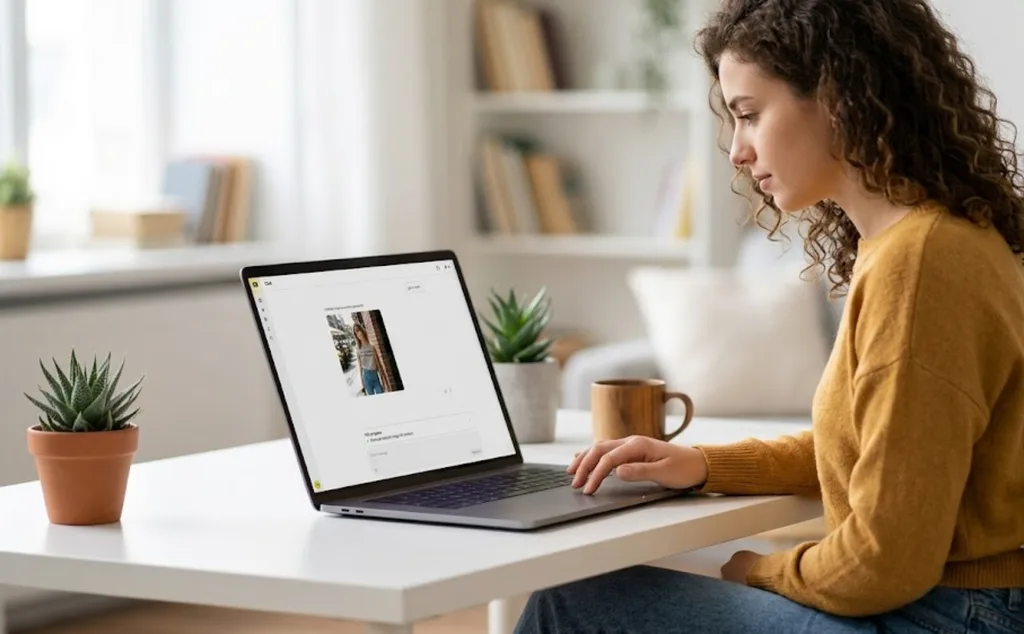 The 24.online AI Seller agent interface showing chat commands, task backlog, and bulk listing optimization workspace