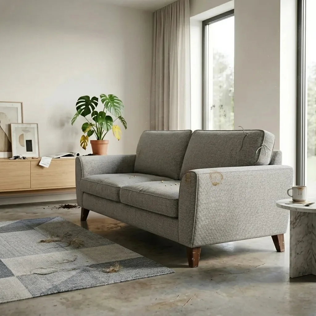 Studio lifestyle photo of the same sofa generated by 24.online