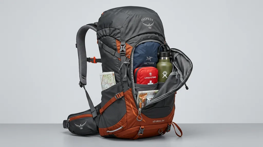 Hiking daypack product listing showing review-to-fix workflow