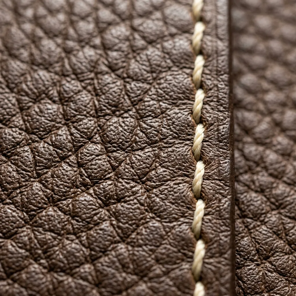 Close-up product image showing leather texture detail, Etsy Apparel & Accessories