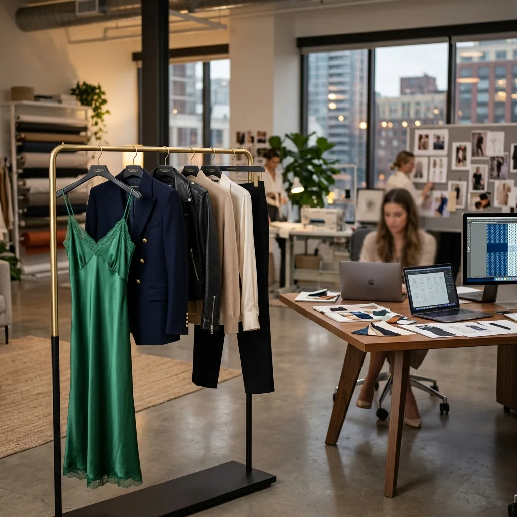 AI chat agent interface showing fashion listing tasks