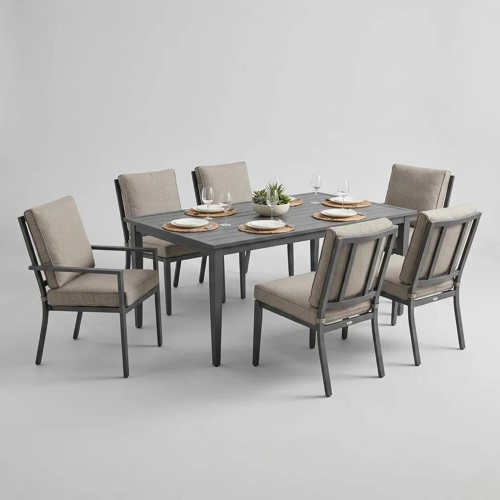 Outdoor patio dining set 6-piece product listing