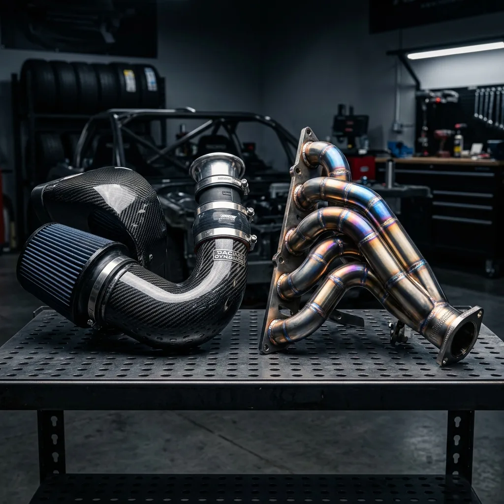 Cold air intakes, exhaust systems, and tuning parts